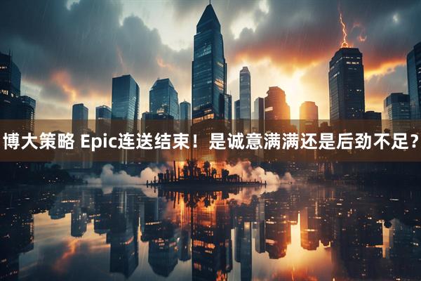 博大策略 Epic连送结束！是诚意满满还是后劲不足？